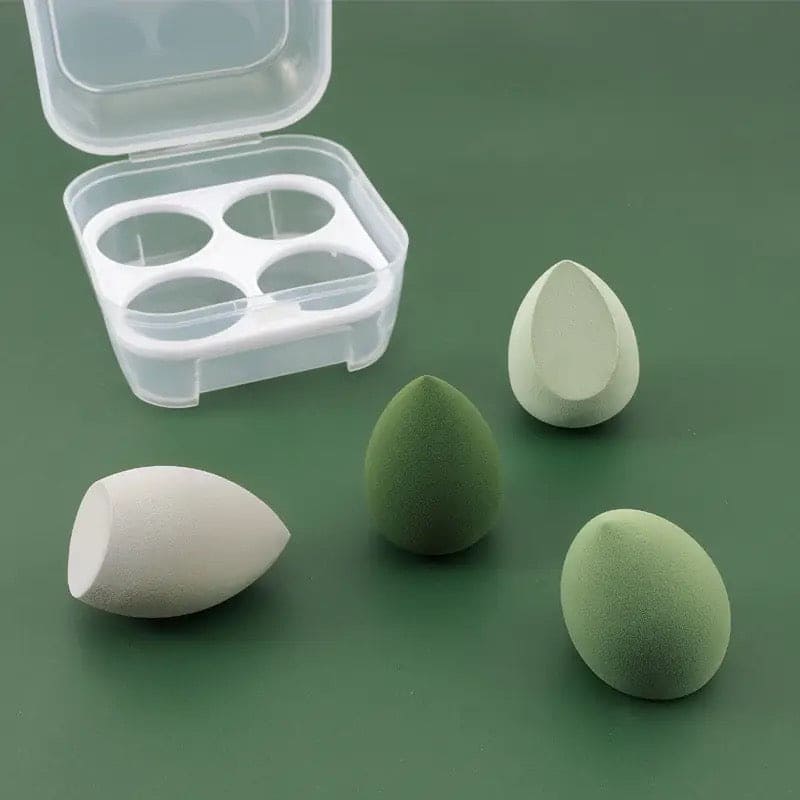 Set Of 4 Makeup Egg Blender, Foundation Powder Puff, Wet and Dry Powder Puff, Makeup Egg Cushion Beauty Tool, Cosmetic Makeup Blender With Storage Box Set Of 4 Makeup Egg Blender, Foundation Powder Puff, Wet and Dry Powder Puff, Makeup Egg Cushion Beauty Tool, Cosmetic Makeup Blender With Storage Box
